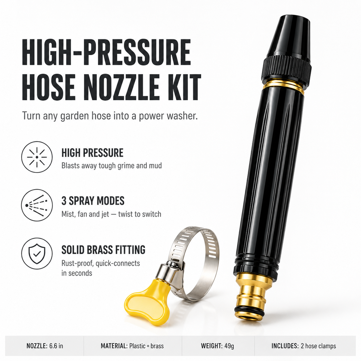 High Pressure Water Gun Nozzle