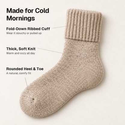 Fall Cozy Knit Mid-Calf Socks (5 Pairs)